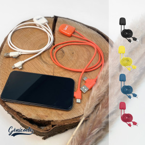 Câble de charge USB et USB-C avec RPET recyclé