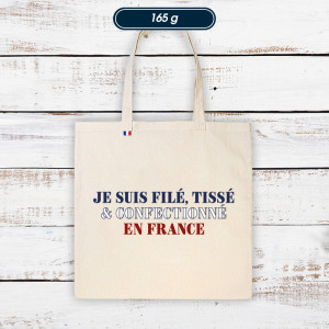 Tote bag made in France coton recyclé 165 gr